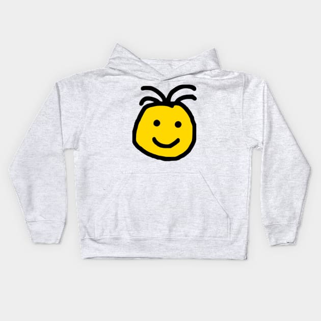 Cute Happy Smiling Emoji Face Kids Hoodie by Michelle Le Grand